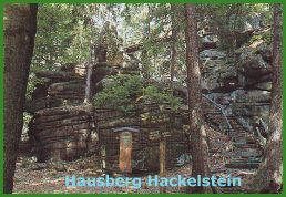 Unser Hausberg Hackelstein mit Kletterfelsen
