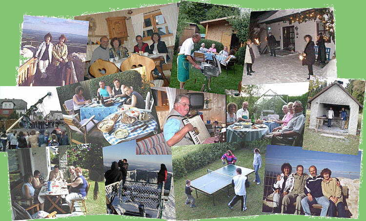 Fotocollage von Urlaubsfotos mit Gästen