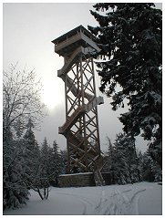 Winterliche Abendstimmung am Oberpfalzturm